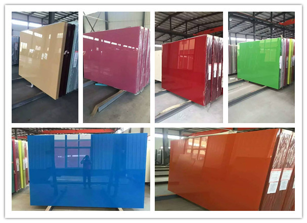  4mm/5mm/6mm Painted Glass for different Color .Yellow/Red/Green/White/Black